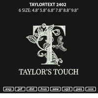 Taylortext 2402 Embroidery File 6 sizes