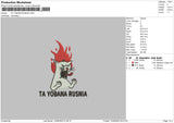 Ta Yobana Embroidery File 5 sizes