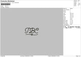 Tbctext Embroidery File 6 sizes