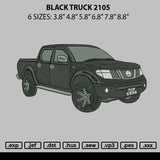 Black Truck 2105 Embroidery File 6 sizes