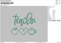 Teachertext V2 Embroidery File 6 sizes