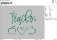 Teachertext V2 Embroidery File 6 sizes