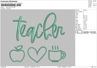 Teachertext V2 Embroidery File 6 sizes