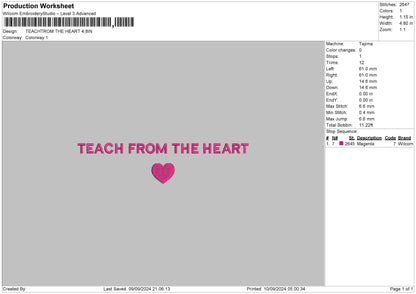 Teachtext 02 Embroidery File 6 sizes
