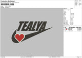 Tealyatext Embroidery File 6 sizes