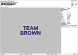 Browntext Embroidery File 6 sizes