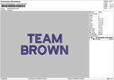 Browntext Embroidery File 6 sizes
