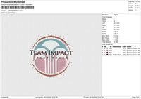 Team Impact Embroidery File 6 sizes