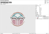 Team Impact Embroidery File 6 sizes