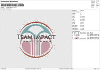 Team Impact Embroidery File 6 sizes