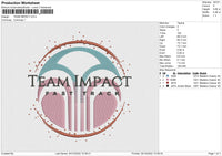 Team Impact Embroidery File 6 sizes