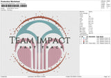 Team Impact Embroidery File 6 sizes