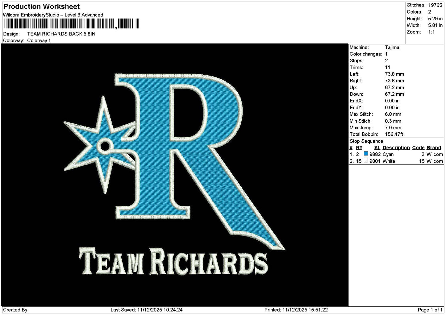 Richardstext Embroidery 2 Files
