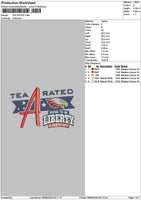 Teatext Embroidery File 6 sizes