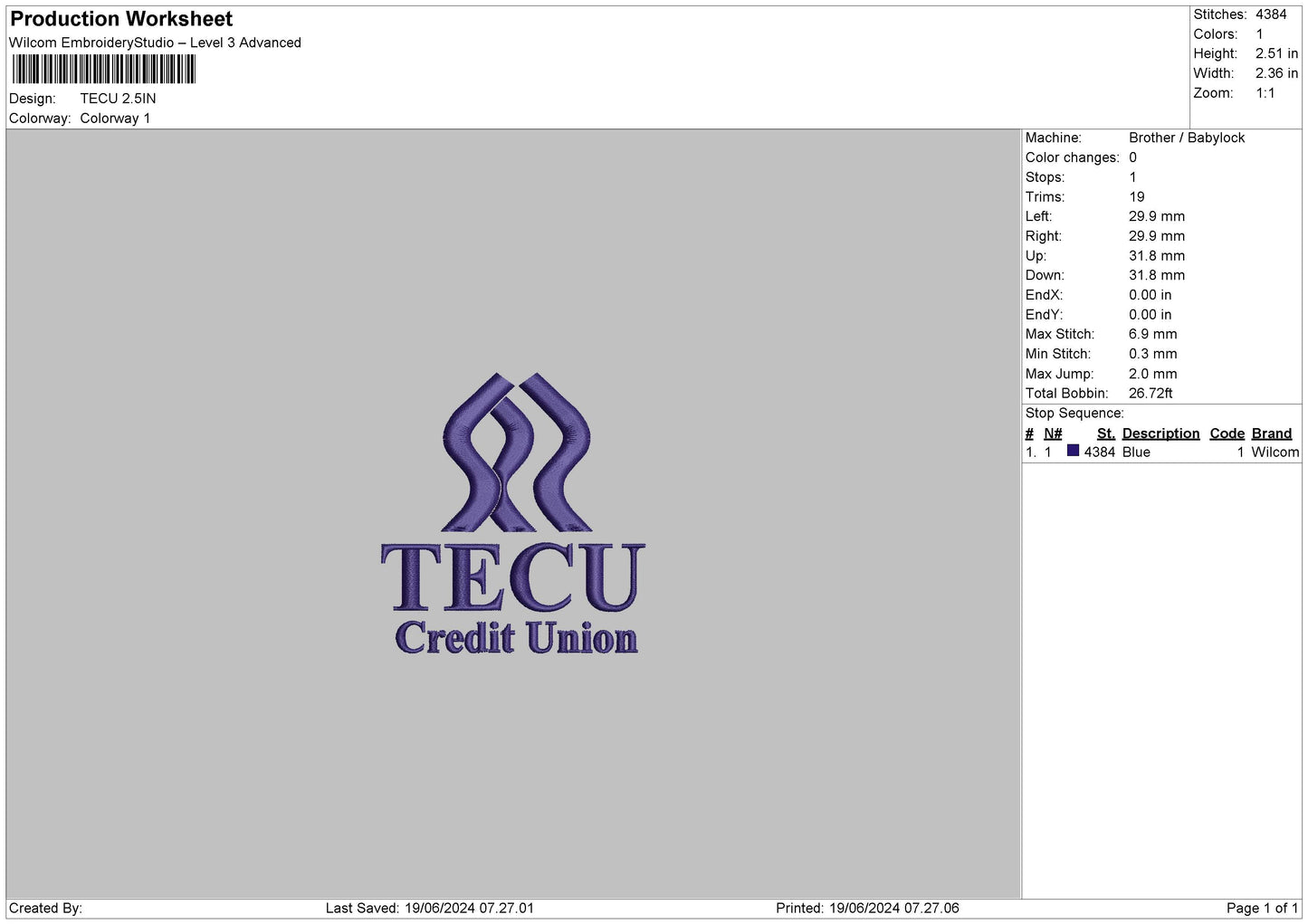 Tecutext Embroidery File 6 sizes