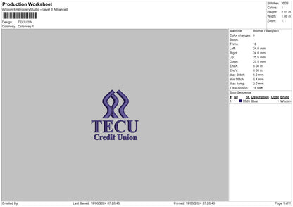Tecutext Embroidery File 6 sizes