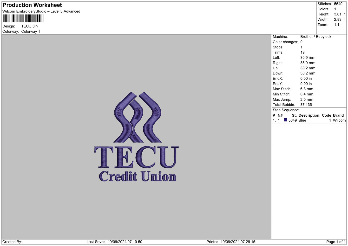 Tecutext Embroidery File 6 sizes