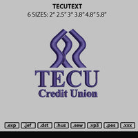 Tecutext Embroidery File 6 sizes