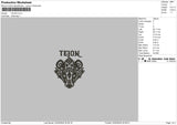 Tejonsatin Embroidery File 6 sizes