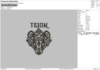 Tejonsatin Embroidery File 6 sizes