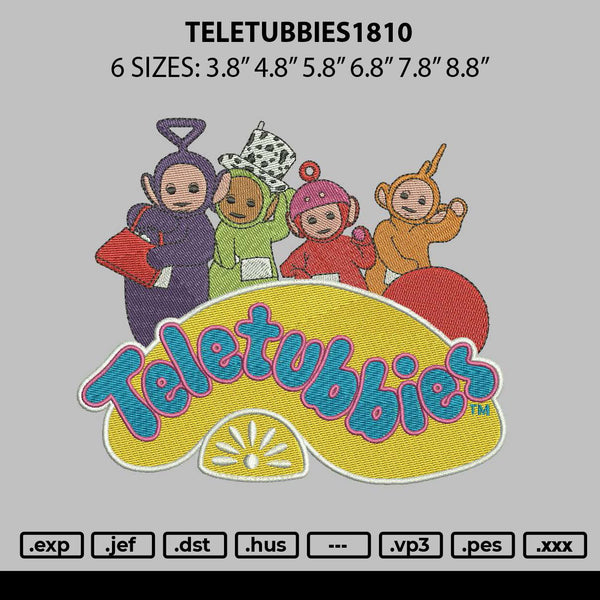 Teletubbies1810 Embroidery File 6 sizes