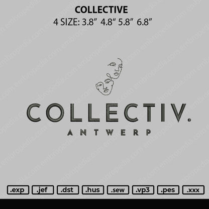 Collective Embroidery File 4 size