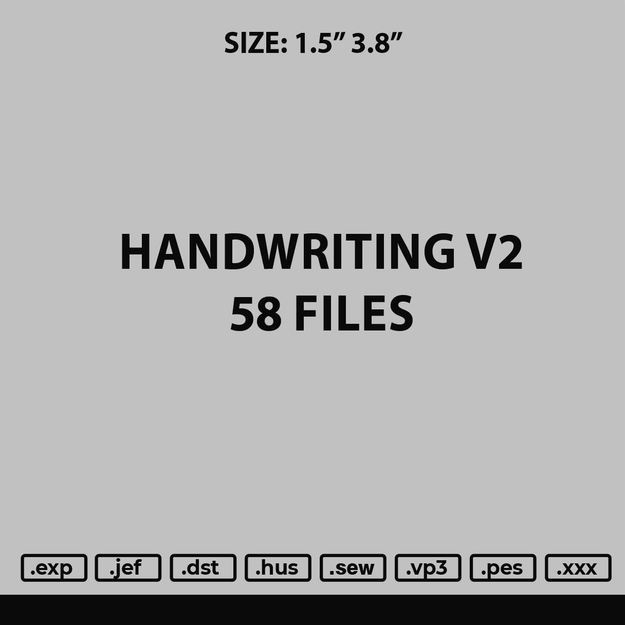 Handwriting V2 Embroidery  58 Files