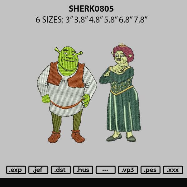 Sherk0805 Embroidery File 6 sizes