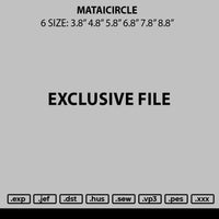 Mataicircle Embroidery File 6 sizes