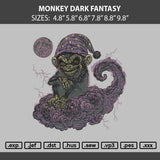Monkey Dark Fantasy Embroidery Machine Design File