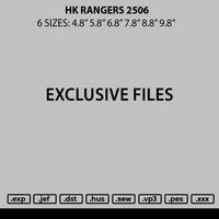 Hk Rangers 2506 Embroidery File 6 sizes