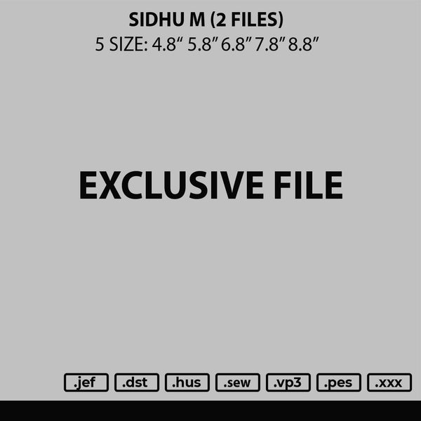 Sidhu M Embroidery 2 Files
