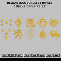 Designs Logo Bundle 04 Embroidery 10 Files