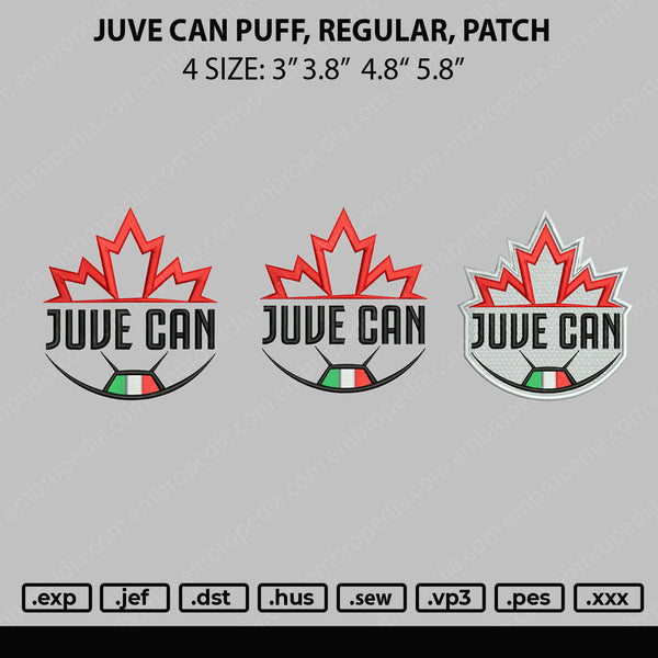 Juve Can Puff, Patch, Regular Embroidery 3 Files