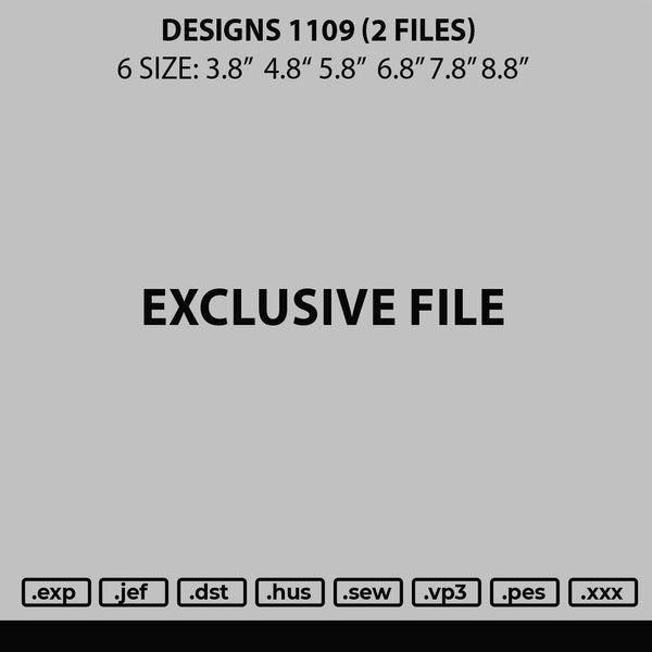 Designs 1109 Embroidery 2 Files