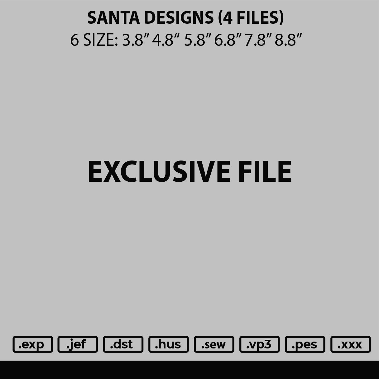 Santa Designs Embroidery 4 Files