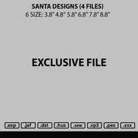 Santa Designs Embroidery 4 Files