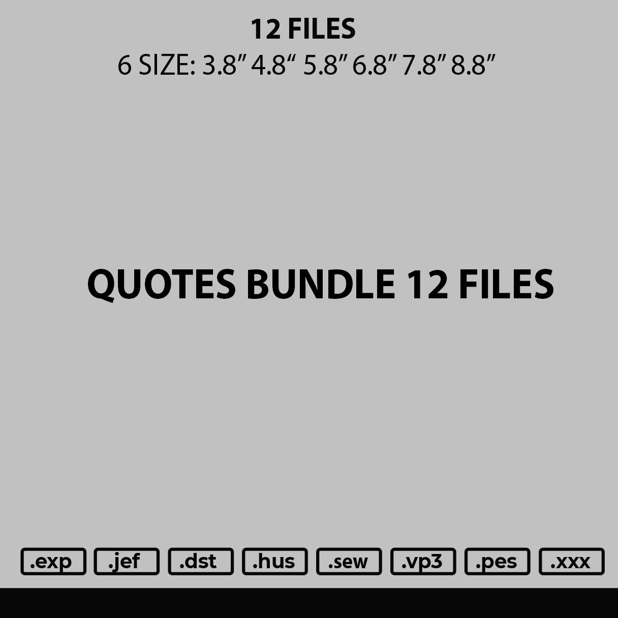 Quotes Bundle 12 Files Embroidery