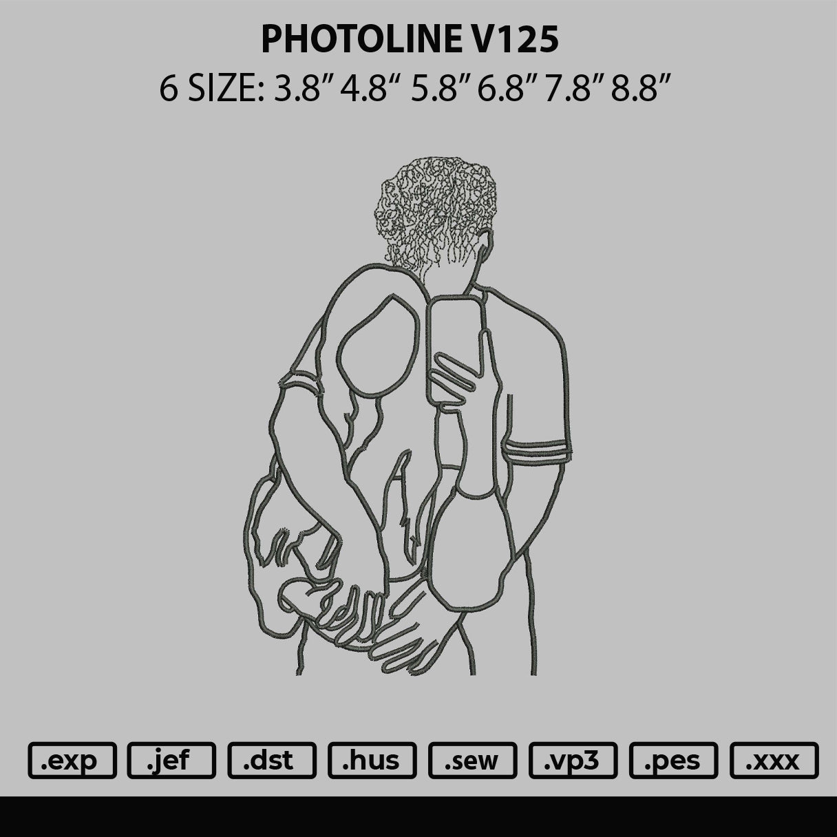 Photoline V125 Embroidery File 6 sizes