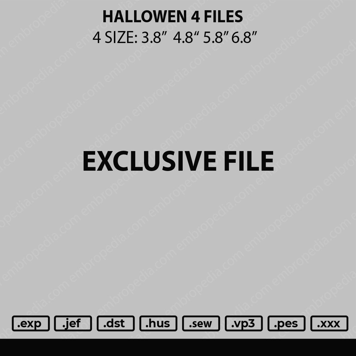 Halloween 4 Files Embroidery
