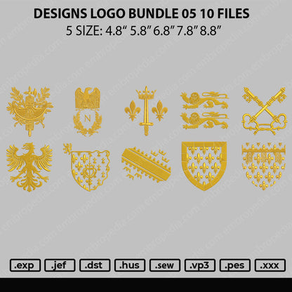 Designs Logo Bundle 05 Embroidery 10 Files