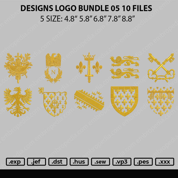Designs Logo Bundle 05 Embroidery 10 Files