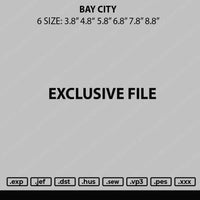 Bay City Embroidery File 6 sizes