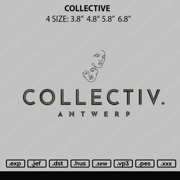 Collective Embroidery File 4 size