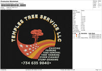 Temples Tree Embroidery File 6 sizes