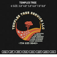 Temples Tree Embroidery File 6 sizes