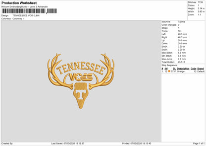 Tennesseetext 0710 Embroidery Machine Design File 6 sizes