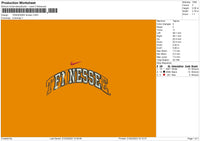 Tennessee Swoosh Embroidery File 6 sizes