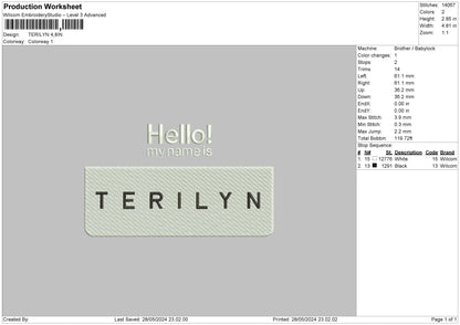 Terilyntext Embroidery File 6 sizes