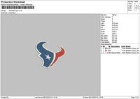 Texans0812 Embroidery File 6 sizes